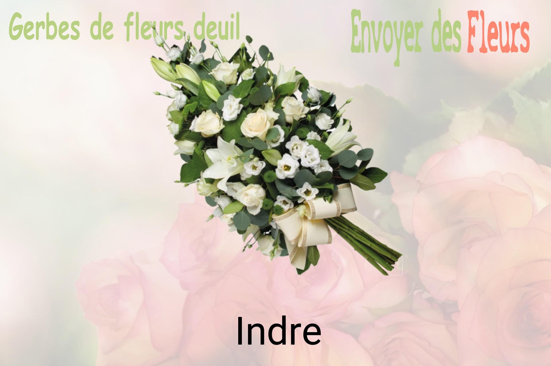 Gerbe de fleurs de deuil livrée à Indre